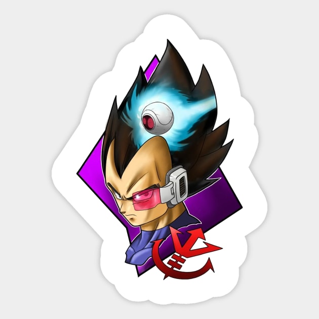 vegeta Sticker by boxermaniac